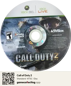 Call of Duty 2 Xbox 360, NTSC disc