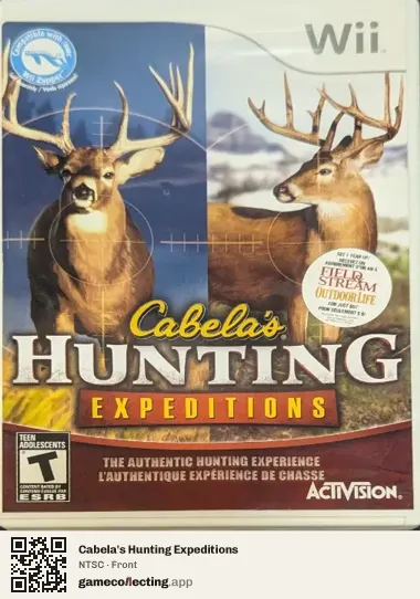 Cabela's Hunting Expeditions Nintendo Wii, NTSC box front