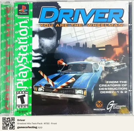 Driver PlayStation, NTSC box front