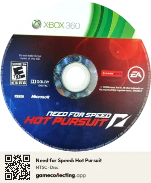 Need for Speed: Hot Pursuit Xbox 360, NTSC disc