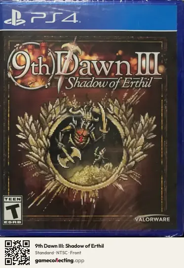 9th Dawn III: Shadow of Erthil PlayStation 4, NTSC box front