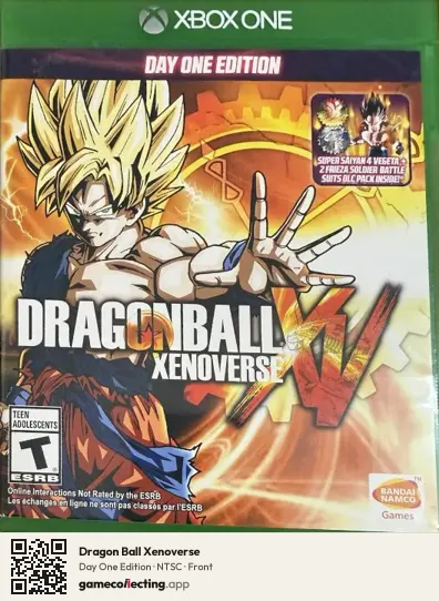 Dragon Ball Xenoverse Xbox One, NTSC box front