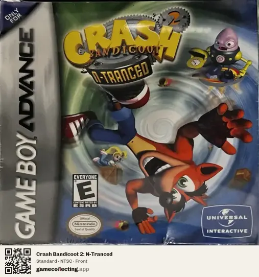 Crash Bandicoot 2: N-Tranced Game Boy Advance, NTSC box front