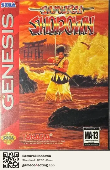 Samurai Shodown Sega Mega Drive / Genesis, NTSC box front