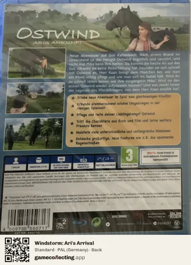 Windstorm: Ari's Arrival PlayStation 4, Germany box back