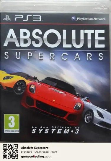 Absolute Supercars PlayStation 3, France box front