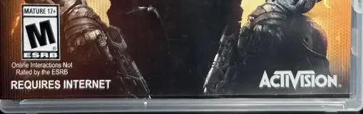 Call of Duty: Black Ops III, the ESRB box on its front