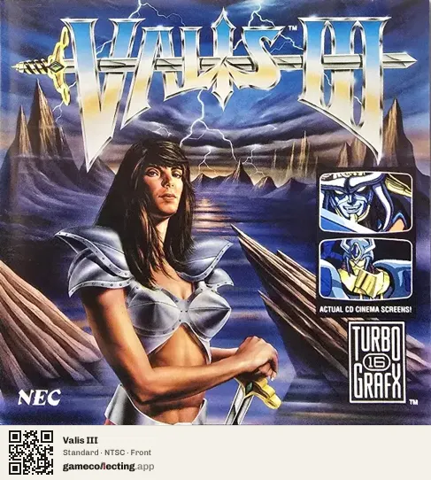 Valis III TurboGrafx-CD, NTSC box front