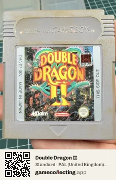 Double Dragon II Game Boy, PAL cartridge label