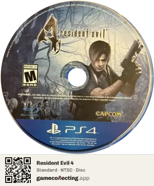 Resident Evil 4 PlayStation 4, NTSC disc