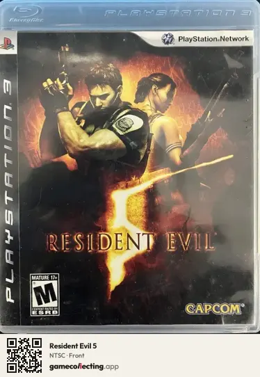 Resident Evil 5 PlayStation 3, NTSC box front