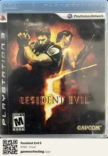 Resident Evil 5 PlayStation 3, NTSC box front