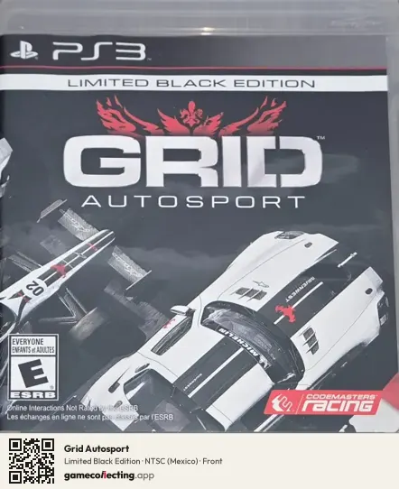 Grid Autosport PlayStation 3, Mexico box front