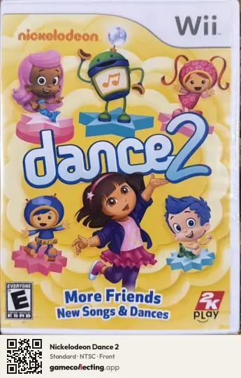 Nickelodeon Dance 2 Nintendo Wii, NTSC box front