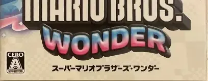 Super Mario Bros. Wonder, the CERO letter on its front