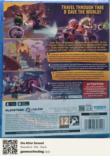 Die After Sunset PlayStation 5, PAL box back