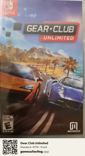 Gear.Club Unlimited Nintendo Switch, NTSC box front