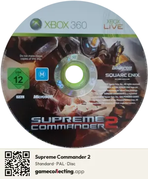 Supreme Commander 2 Xbox 360, PAL disc
