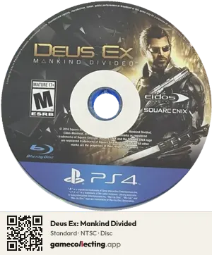 Deus Ex: Mankind Divided PlayStation 4, NTSC disc