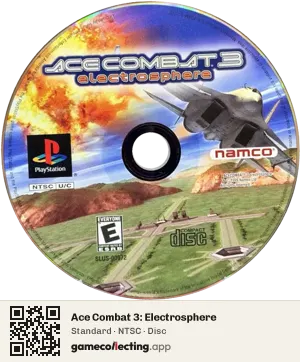 Ace Combat 3: Electrosphere PlayStation, NTSC disc