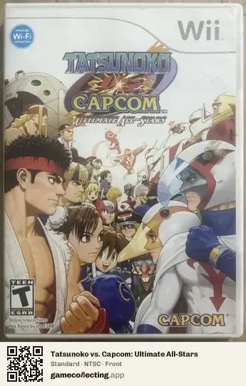Tatsunoko vs. Capcom: Ultimate All-Stars Nintendo Wii, NTSC box front