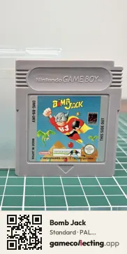 Bomb Jack Game Boy, PAL cartridge label