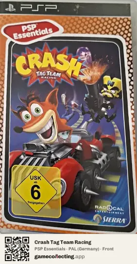 Crash Tag Team Racing PlayStation Portable, Germany box front
