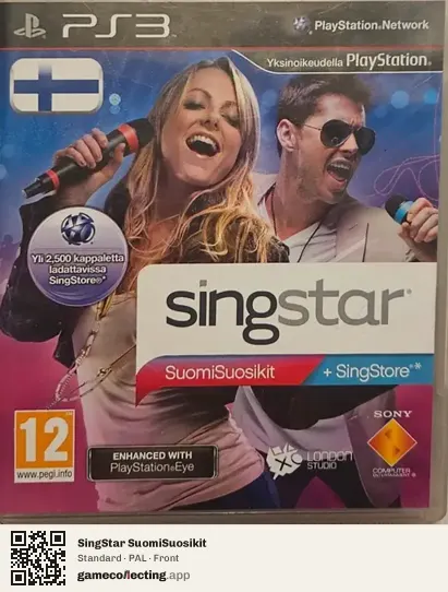 SingStar SuomiSuosikit PlayStation 3, PAL box front