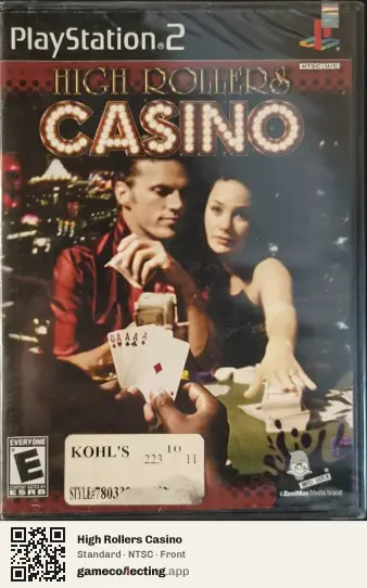 High Rollers Casino PlayStation 2, NTSC box front