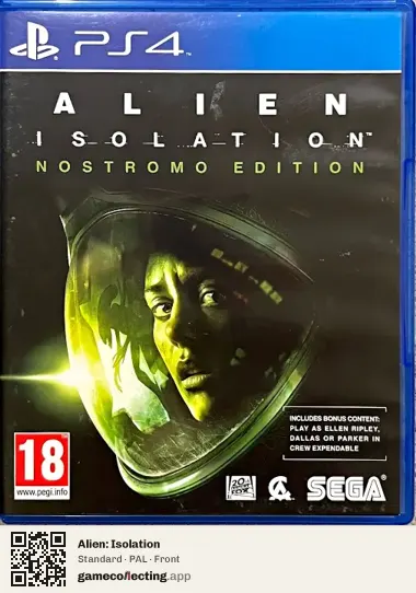 Alien: Isolation PlayStation 4, PAL box front