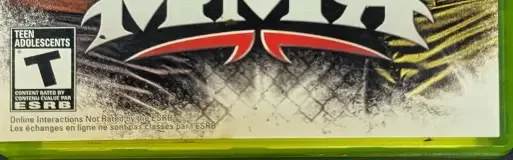 EA Sports MMA, the ESRB box on its front