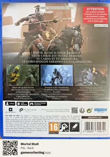 Mortal Shell PlayStation 5, PAL box back