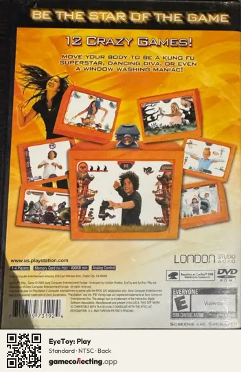 EyeToy: Play PlayStation 2, NTSC box back