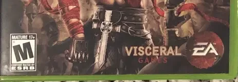 Dante's Inferno, the ESRB box on its front