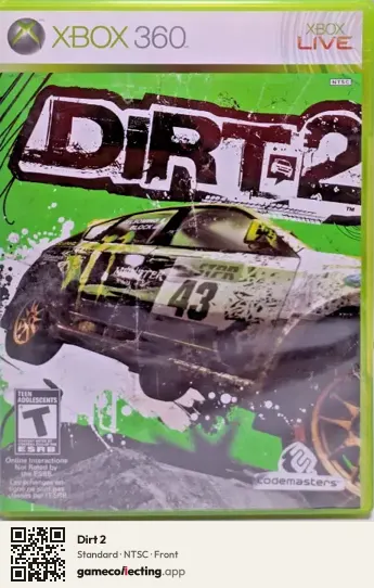 Dirt 2 Xbox 360, NTSC box front