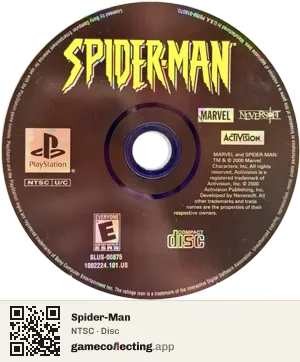Spider-Man PlayStation, NTSC disc