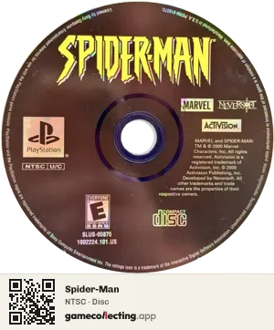 Spider-Man PlayStation, NTSC disc