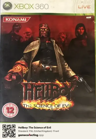 Hellboy: The Science of Evil Xbox 360, United Kingdom box front