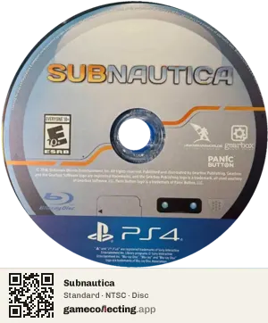 Subnautica PlayStation 4, NTSC disc