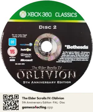 The Elder Scrolls IV: Oblivion Xbox 360, PAL disc