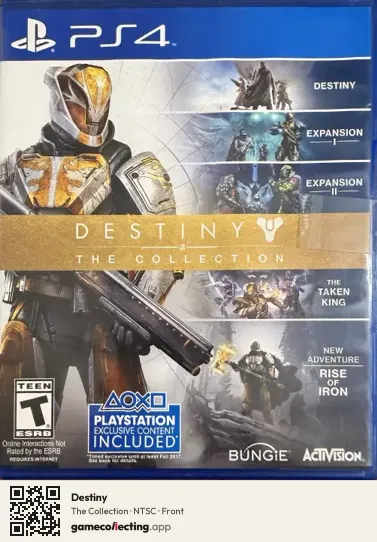Destiny PlayStation 4, NTSC box front