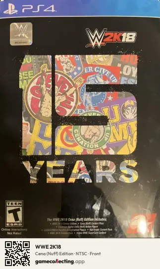 WWE 2K18 PlayStation 4, NTSC box front