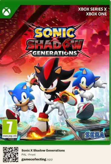 Sonic X Shadow Generations Xbox Series X, PAL box front
