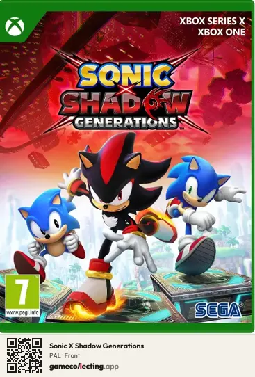 Sonic X Shadow Generations Xbox Series X, PAL box front