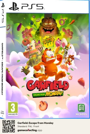Garfield: Escape from Monday PlayStation 5, PAL box front