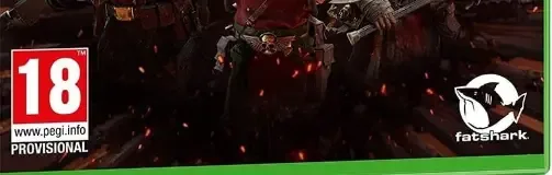 Warhammer 40,000: Darktide, the PEGI square on its front
