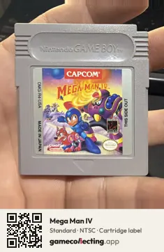 Mega Man IV Game Boy, NTSC cartridge label