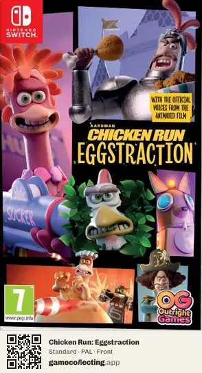 Chicken Run: Eggstraction Nintendo Switch, PAL box front