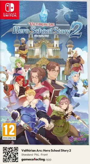 Valthirian Arc: Hero School Story 2 Nintendo Switch, PAL box front