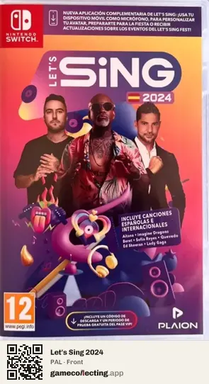 Let's Sing 2024 Nintendo Switch, PAL box front